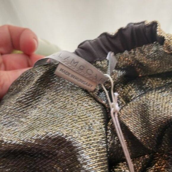 Stella McCartney Lurex Gathered Brynn skirt Gold size 4 - Picture 8 of 10